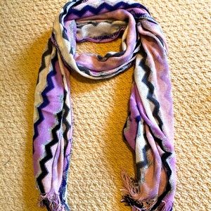 Missoni Scarf, purple, lavender, silver